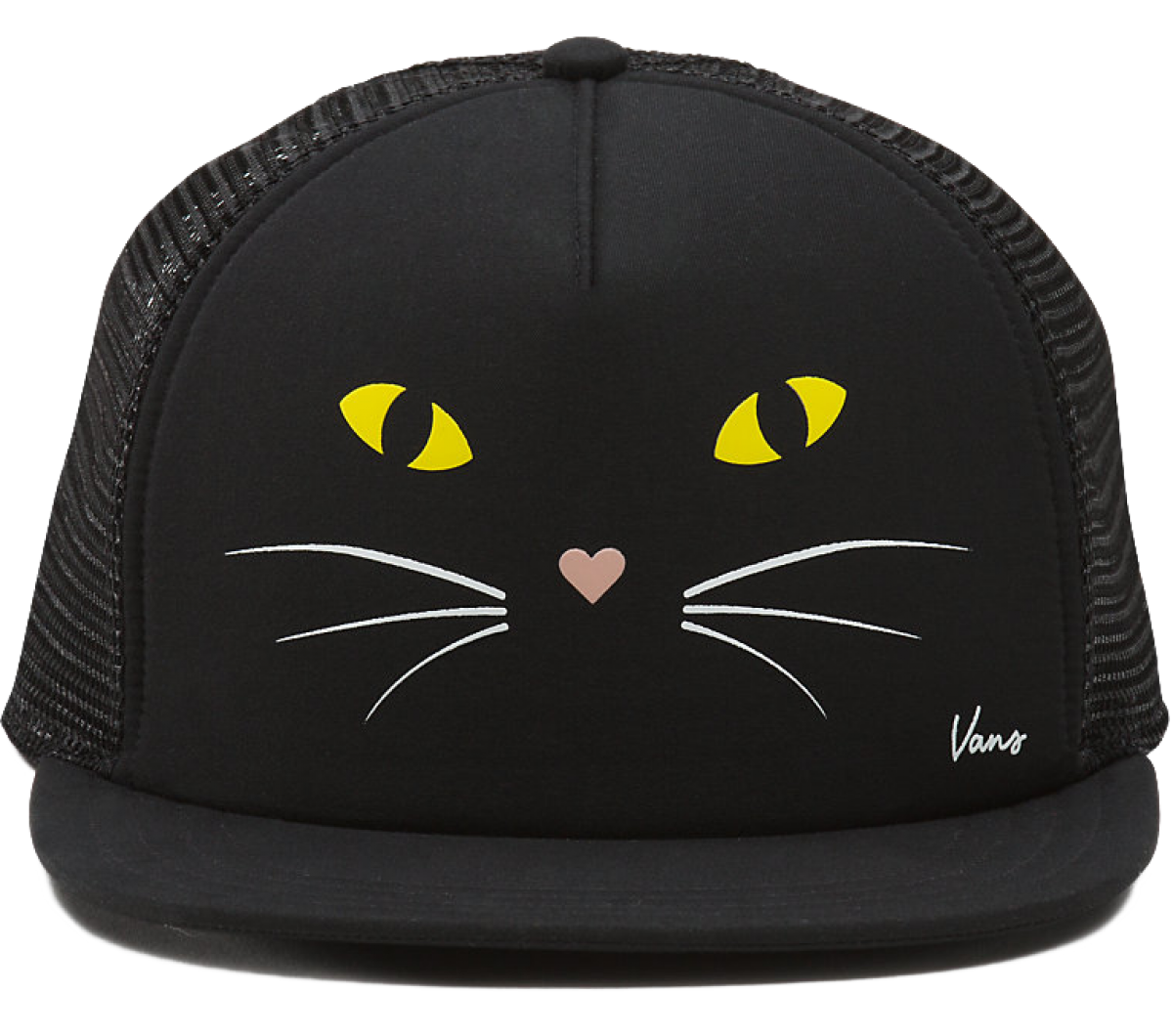 VANS Lawn Party Trucker Hat BLACK CAT - Orange Mayonnaise
